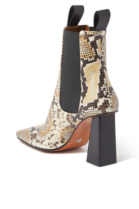 Python Square Ankle Boots
